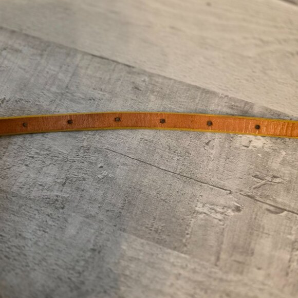 Vintage Gap Yellow Genuine Cow Leather Skinny Belt Women S  New - Picture 6 of 8